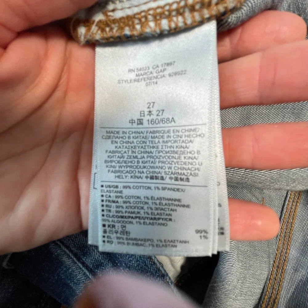 Gap 1969 Sexy Boyfriend Jeans Womens 27 Medium Wash Stretch Denim